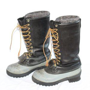 White's 14" Gray Black Elk Guide Pac Boots Leather Insulated Men's 6 Women's 8